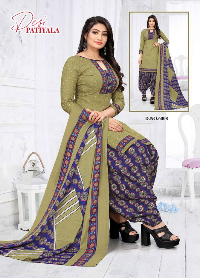 Ganesha Desi Patiyala 6 Printed Readymade Suits Catalog
